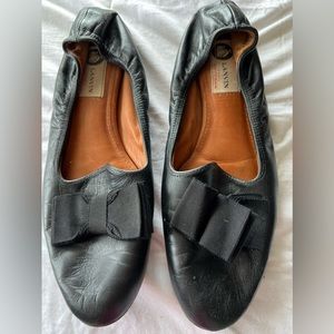 Lanvin for black leather ballerinas
